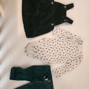 Carter's Green and White Kids Matching Set